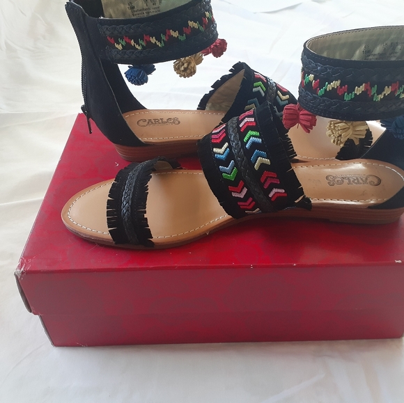 Brand new in box black Carlos Santana Sandals. Womens Size 10 - Picture 7 of 8
